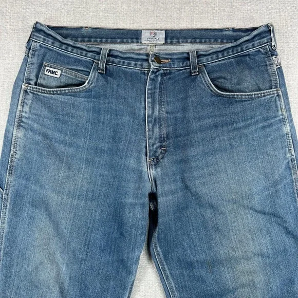 2 Pairs Tyndale FR Flame Resistant Carpenter Jeans Men 38x30 CAT2 Blue Utility
